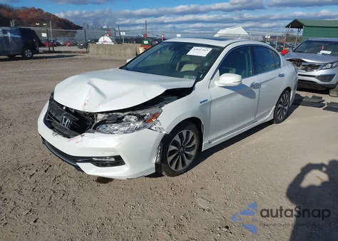 2017 Honda Accord Hybrid Touring из США, поврежденный, VIN JHMCR6F70HC004651
